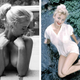 Two photos of model Elsa Sorensen
